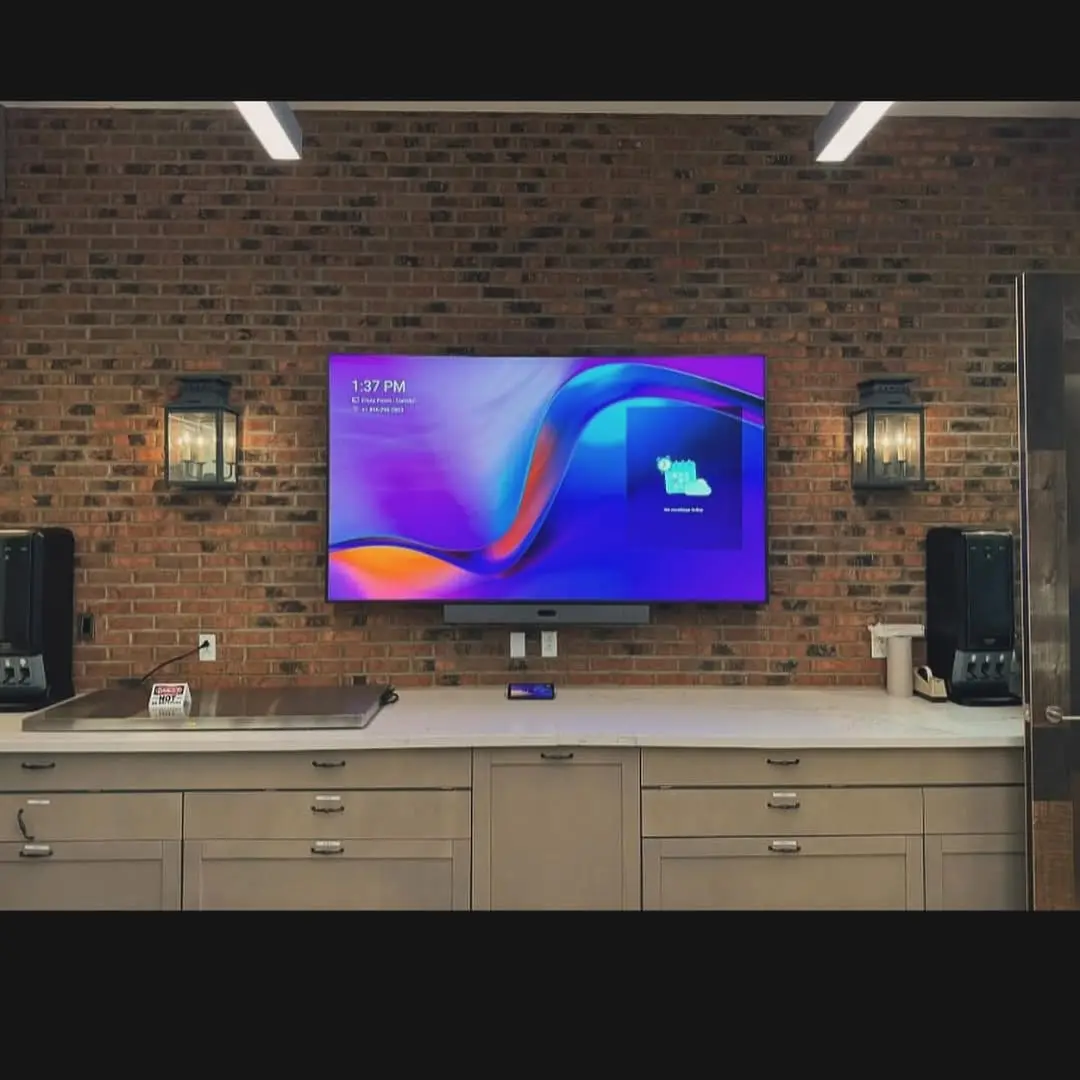 Mounted TVs for a Cafeteria