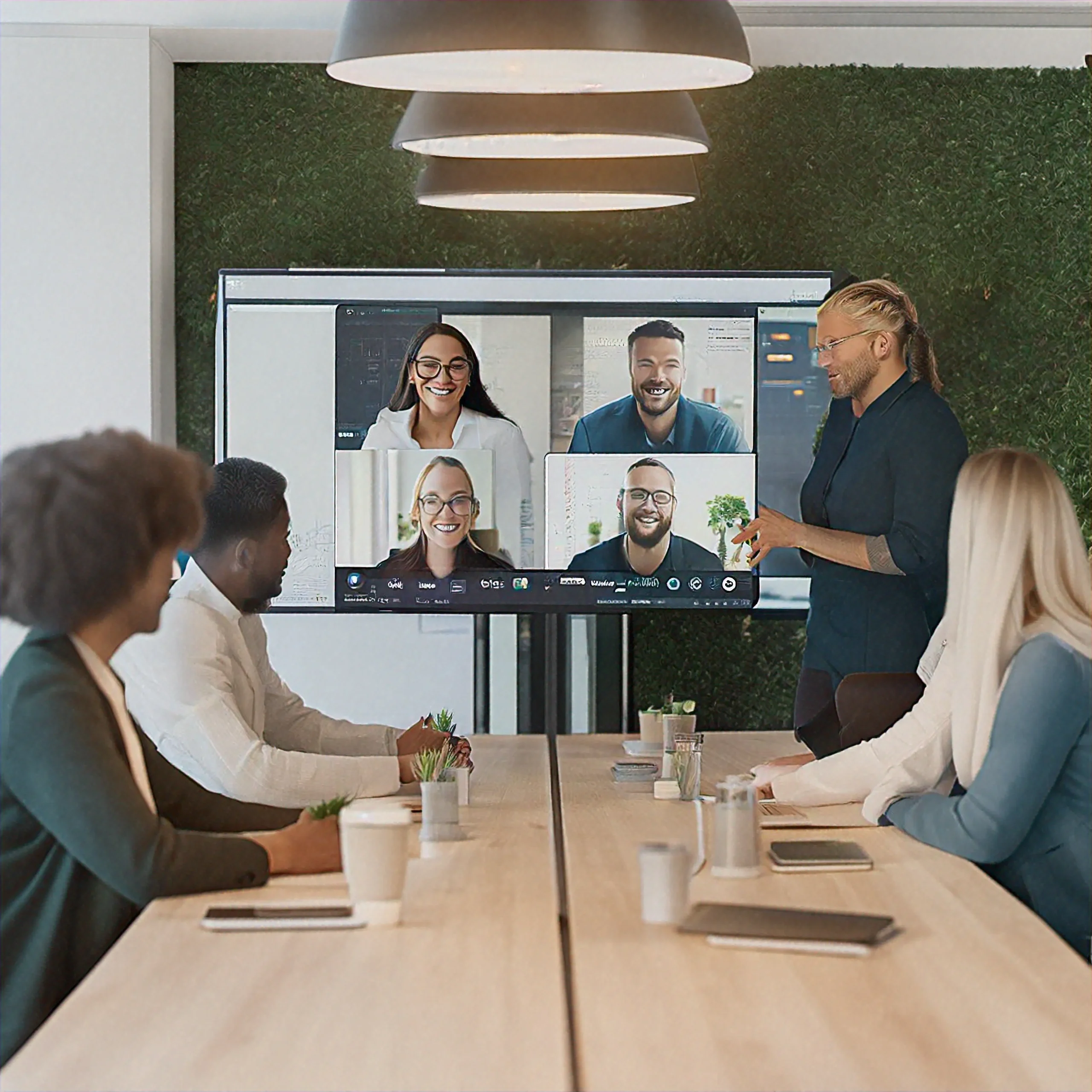Hybrid meeting via video conference