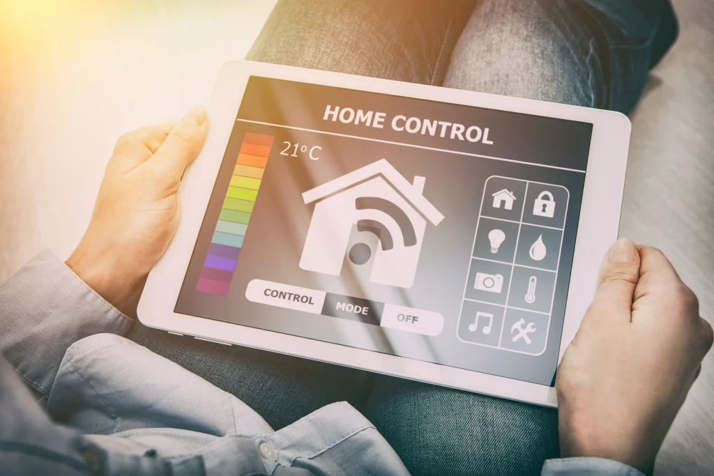 home smart system automated connection room concept
