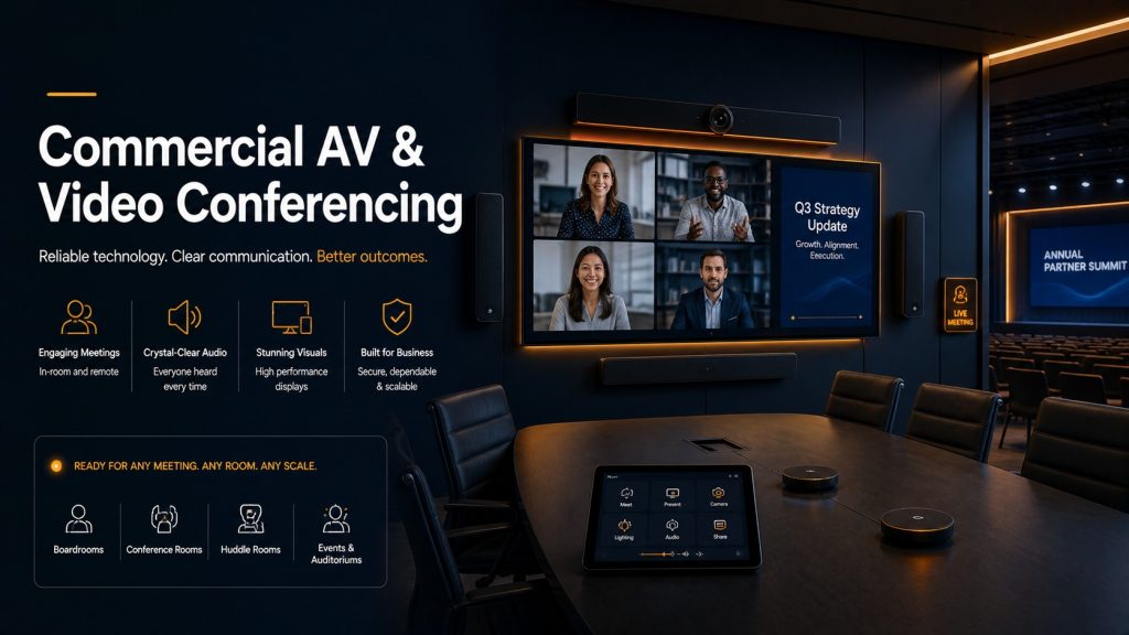 Commercial AV and video conferencing systems