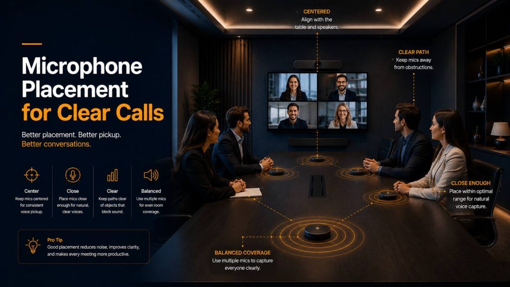 Microphone placement for clear calls