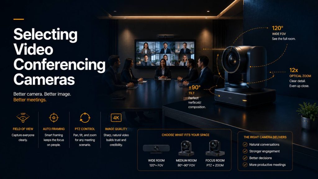 Selecting the right video cameras for meetings